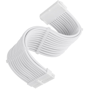 Silverstone sst-pp07e-mbw-v2, 24pin atx verlengkabel (wit, 30 centimeter)