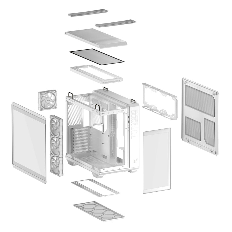 ギャラリービューアに画像をロードする, Asus tuf gaming gt502 horizon argb midi tower behuizing (wit | 3x usb-a | 1x usb-c | tempered glass)
