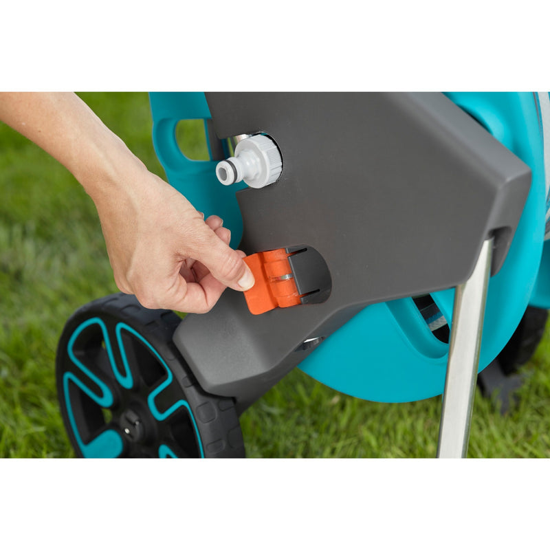 Load image into Gallery viewer, Gardena slangenwagen aquaroll m easy (turquoise grijs, 18515-20)
