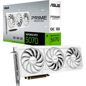 Asus prime geforce rtx 5070 oc white grafische kaart (wit, 3x displayport, 2x hdmi, dlss 4)