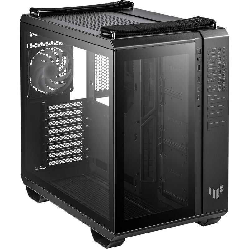 Load image into Gallery viewer, Asus tuf gaming gt502 plus midi tower behuizing (zwart | 2x usb-a | 1x usb-c | tempered glass)

