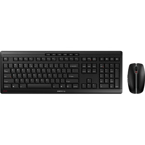 Cherry stream desktop draadloze desktopset (zwart, eu lay-out (qwerty), sx-schaartechnologie, 100%, 1000 - 2400 dpi)