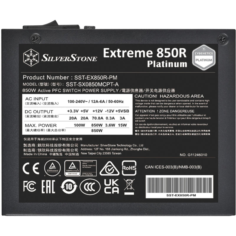 Load image into Gallery viewer, Silverstone sst-ex850r-pm modulaire 850 watt voeding (zwart, 2x pcie)
