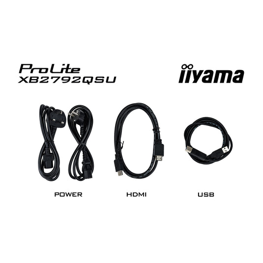 Iiyama prolite xb2792qsu-b1 27 monitor (zwart, hdmi, displayport, 2x usb-a, usb-b, 120 hz)