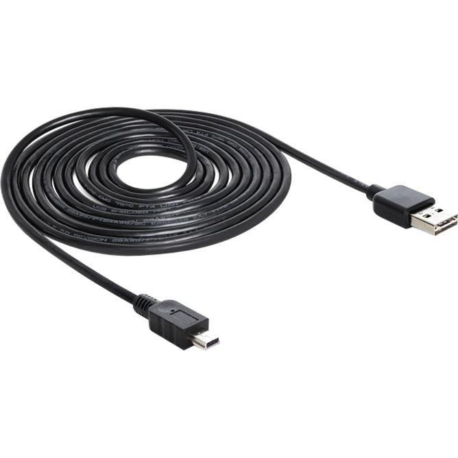 Load image into Gallery viewer, Delock easy-usb-a 2.0 male > mini usb-b 2.0 male kabel (zwart, 3 meter)

