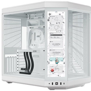 Hyte y70 touch infinite midi tower behuizing (wit | 2x usb-a | 1x usb-c | tempered glass)