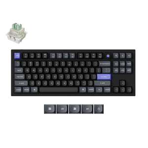Keychron q3 he 8k magnetic switch keyboard (zwart, us lay-out (qwerty), ultra-fast lime, 80% (tkl), rgb, hot swap, 8k)