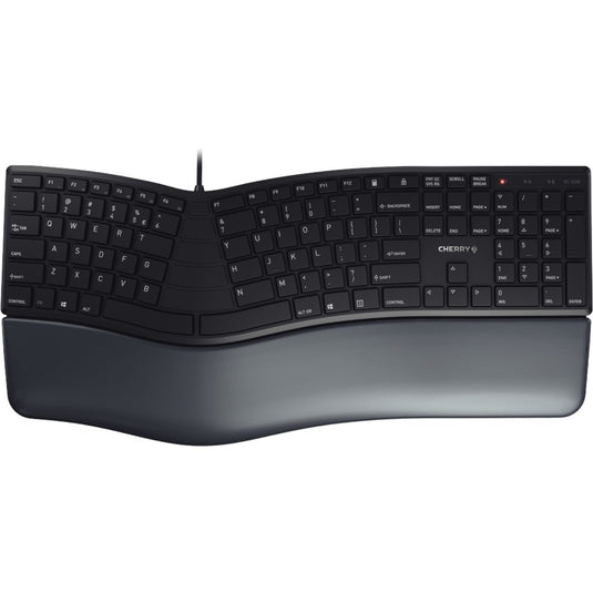 Cherry kc 4500 ergo, toetsenbord (zwart, eu lay-out (qwerty))