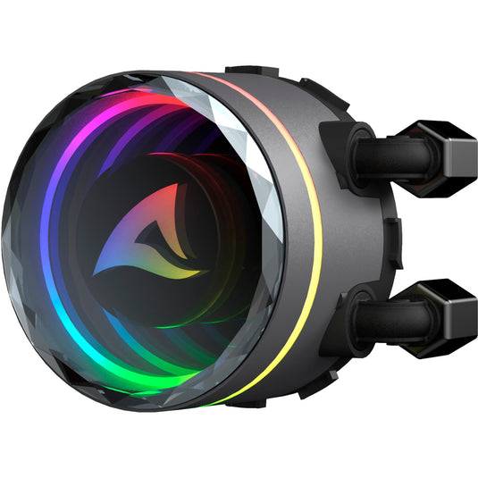 Sharkoon s90 rgb waterkoeling (zwart, 4-pins pwm fan-connector)