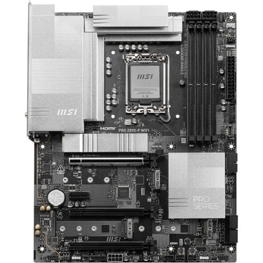 Msi pro z890-p wifi socket 1851 moederbord (zwart zilver, raid, 5gb-lan, wi-fi 7, bt, sound, atx)