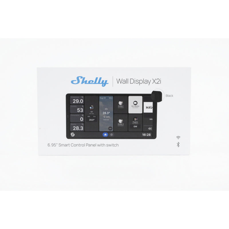 Afbeelding laden in galerijviewer, Shelly wall display x2i bedieningspaneel (zwart, touchscreen, wi-fi 6, bluetooth 5.4)
