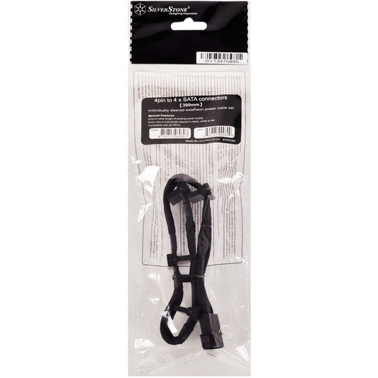 SilverStone Adapter 4-Pin Molex > 4x 15-Pin SATA