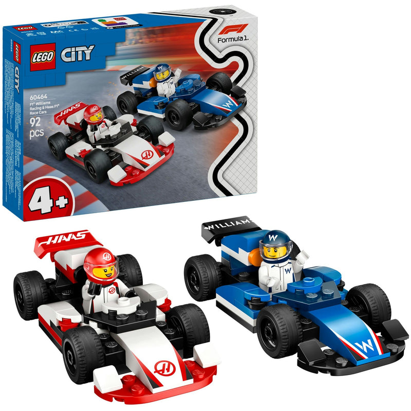 Load image into Gallery viewer, Lego city 60464 f1 williams racing en haas f1 racewagens
