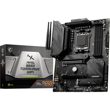 Msi mag b650 tomahawk wifi socket am5 moederbord (zwart, raid, 2.5 gb-lan, wi-fi 6e, bt, sound, atx)