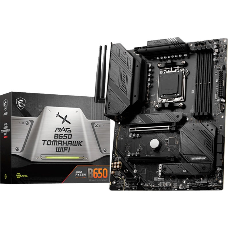 Load image into Gallery viewer, Msi mag b650 tomahawk wifi socket am5 moederbord (zwart, raid, 2.5 gb-lan, wi-fi 6e, bt, sound, atx)
