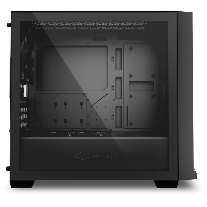 Load image into Gallery viewer, Sharkoon j1000 argb midi tower behuizing (zwart | 3x usb-a | rgb | tempered glass)
