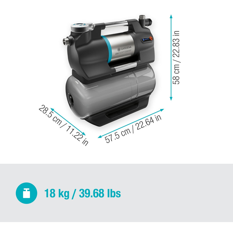 Load image into Gallery viewer, Gardena hydrofoorpomp 6300 silentcomfort (grijs roestvrij staal, bluetooth)

