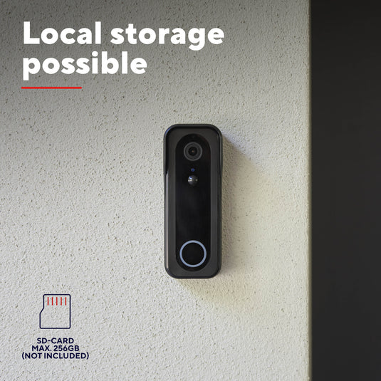 Trust doorcam-3000 slimme wifi deurbelcamera (zwart, 2.4 ghz wifi)