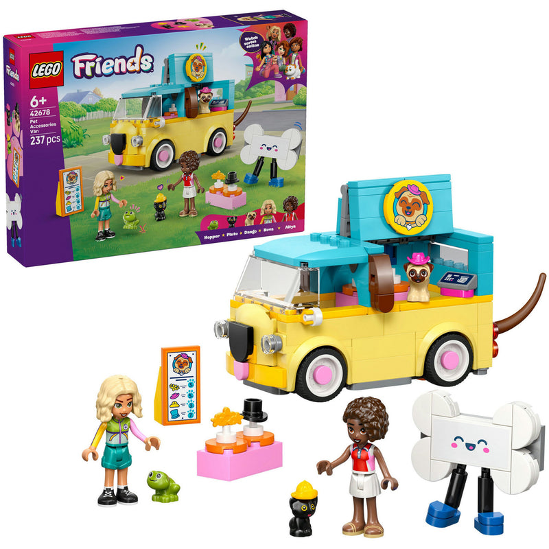Afbeelding laden in galerijviewer, Lego friends - bestelwagen met dierenaccessoires constructiespeelgoed (42678)
