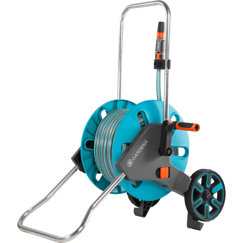 Load image into Gallery viewer, Gardena slangenwagen aquaroll m set (turquoise grijs, 18513-20)
