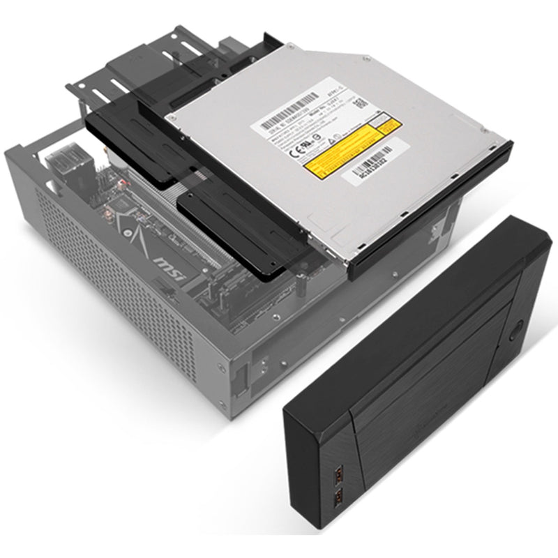 Laden Sie das Bild in Galerie -Viewer, Silverstone sst-ml10b htpc behuizing (zwart | 2x usb-a)
