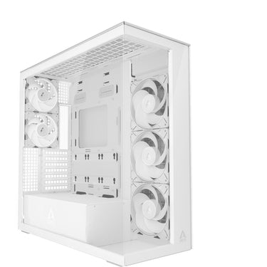 Arctic xtender vg midi tower behuizing (wit | 2x usb-a | 1x usb-c | rgb | tempered glass)
