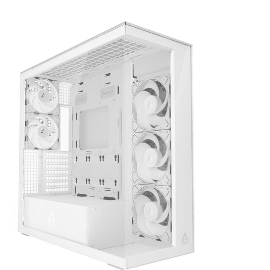 Arctic xtender vg midi tower behuizing (wit | 2x usb-a | 1x usb-c | rgb | tempered glass)