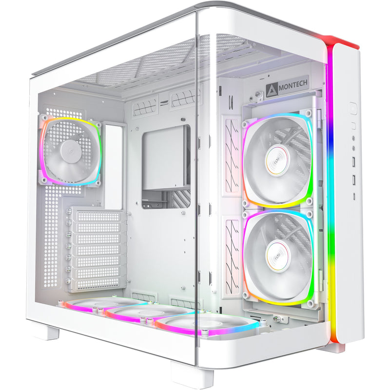 Load image into Gallery viewer, Montech king 95 pro midi tower behuizing (wit | 2x usb-a | 1x usb-c | rgb | tempered glass)
