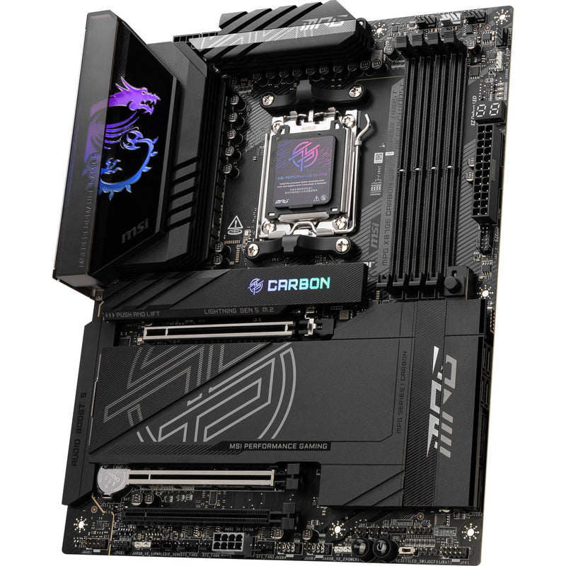 Load image into Gallery viewer, Msi mpg x870e carbon wifi socket am5 moederbord (raid, 5gb-lan, 2,5gb-lan, wi-fi 7, bt, sound, atx)
