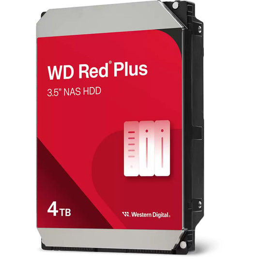 Wd red plus 4 tb harde schijf (40efzz, sata 600, 24 7)
