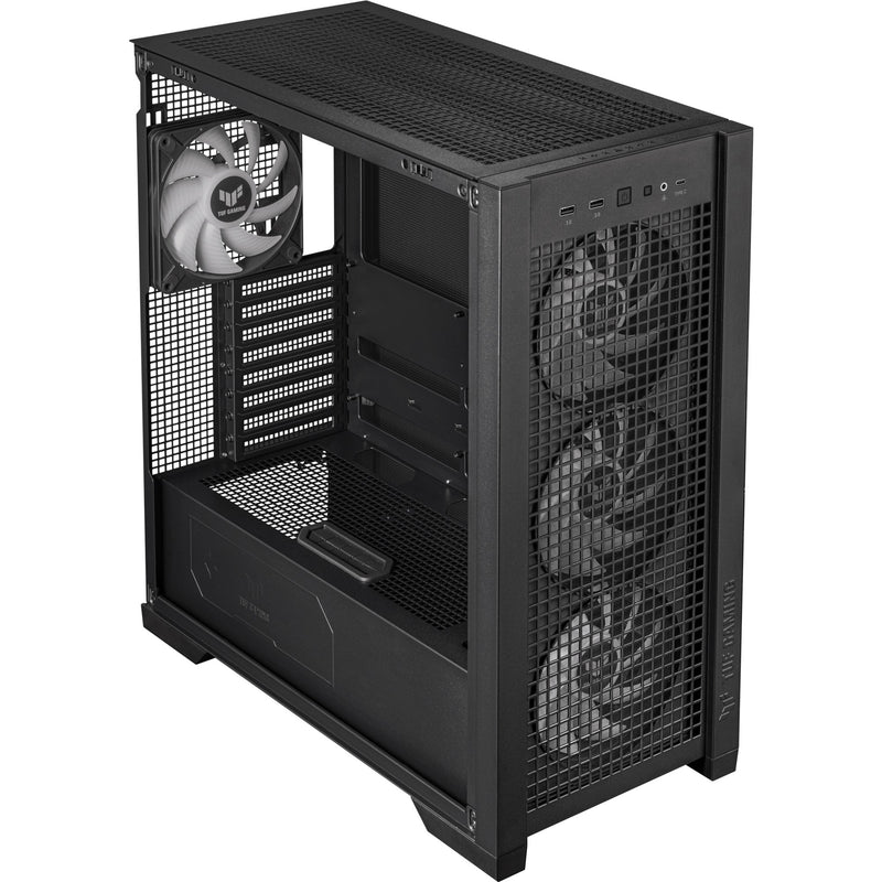 Load image into Gallery viewer, Asus tuf gaming gt302 argb midi tower behuizing (zwart | 2x usb-a | 1x usb-c | rgb | tempered glass)
