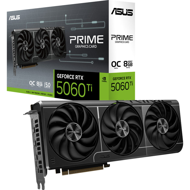 Chargez l'image dans la visionneuse de la galerie, Asus prime geforce rtx 5060 ti oc 8g grafische kaart (3x displayport, 1x hdmi)
