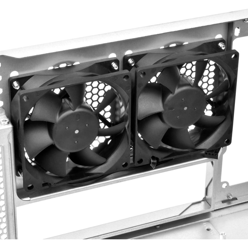 Load image into Gallery viewer, Silverstone rm44 rack behuizing (zwart | 4u | usb type-c | 2x 80mm casefan inbegrepen)
