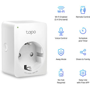 Tp-link tapo p100 mini smart wifi-stopcontact (4 pack) schakel stekkerdoos (wit, 4 stuks)