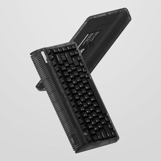 Iqunix og80 dark side wireless mechanical keyboard (zwart, us lay-out (qwerty), cherry mx blue, 80% (tkl), rgb leds, hot-swappable, pbt, 2.4ghz | bluetooth 5.1 | usb-c)