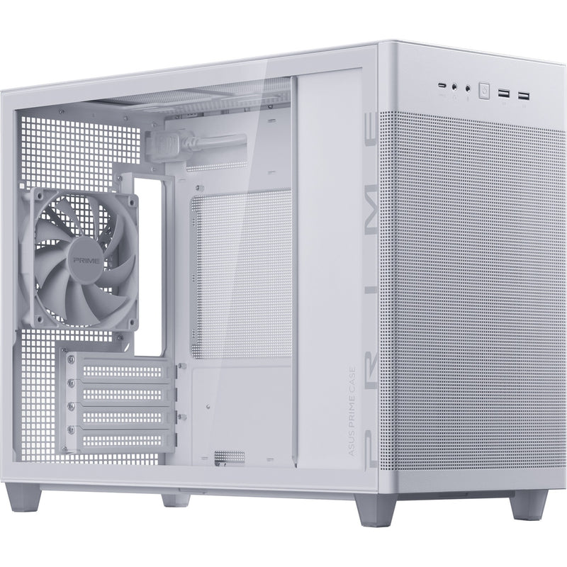 Load image into Gallery viewer, Asus prime ap201 midi tower behuizing (wit | 2x usb-a | 1x usb-c | tempered glass)

