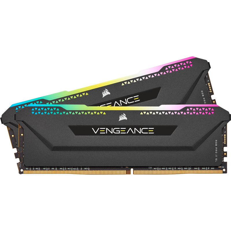 Load image into Gallery viewer, Corsair 16 gb ddr4-3200 (2x 8 gb) kit werkgeheugen (zwart, cmh16gx4m2e3200c16, vengeance rgb pro sl, xmp 2.0)
