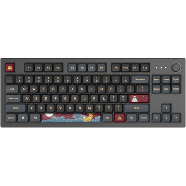 Montech mkey darkness tkl rgb mechanisch toetsenbord (zwart, us lay-out (qwerty), gateron g pro yellow, 80% (tkl), hot-swappable, rgb, pbt)