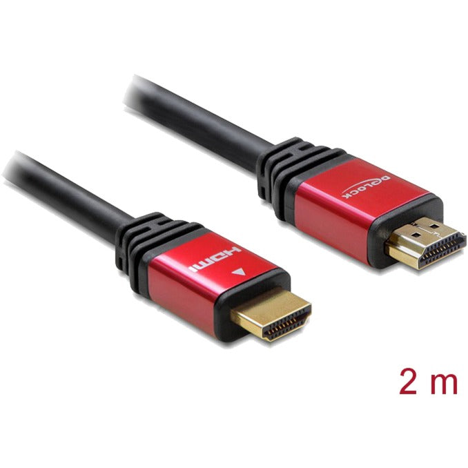 Load image into Gallery viewer, Delock high speed hdmi – hdmi a male > hdmi a male kabel (zwart, 2 meter)
