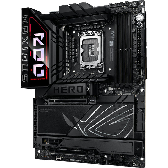 Asus rog maximus z890 hero socket 1851 moederbord (zwart, raid, 2.5gb-lan, 5gb-lan, wi-fi 7, bt, sound, atx)