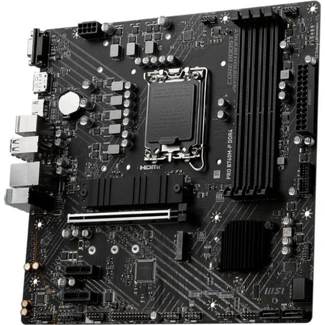 Chargez l'image dans la visionneuse de la galerie, Msi pro b760m-p ddr4 socket 1700 moederbord (zwart, raid, gb-lan, sound, µatx)
