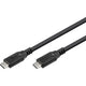 Goobay usb-c 4.0 > usb-c kabel (zwart, 2 meter)