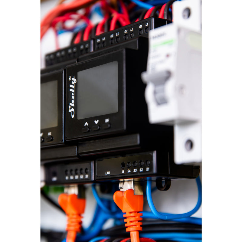 Load image into Gallery viewer, Shelly pro 4pm relais (4-kanaals, wifi, lan, bluetooth)
