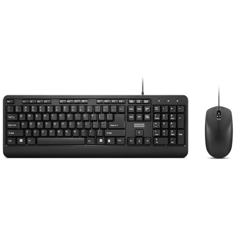 Load image into Gallery viewer, Lenovo 160 wired combo desktopset (zwart, us lay-out (qwerty), 100%, usb-a, 1.600 dpi)
