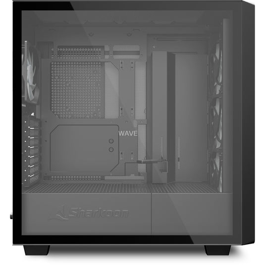 Sharkoon rebel c70g rgb midi tower behuizing (zwart | 2x usb-a | 1x usb-c | rgb | tempered glass)