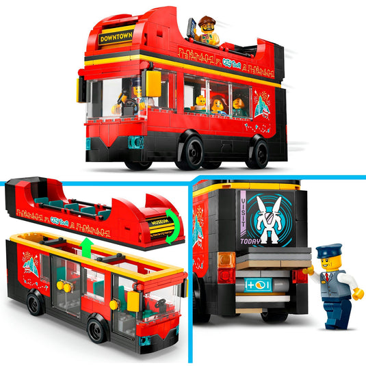 Lego city 60407 toeristische rode dubbeldekker