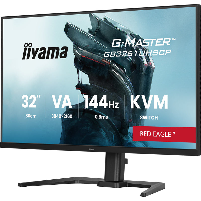 Load image into Gallery viewer, Iiyama g-master red eagle gb3261uhscp-b1 31.5 4k uhd gaming monitor (zwart (mat), 144 hz, hdmi, displayport, usb-c, audio, amd freesync )
