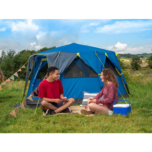 Coleman octago tent - tent 3 persoons - festival tent - blauw lime
