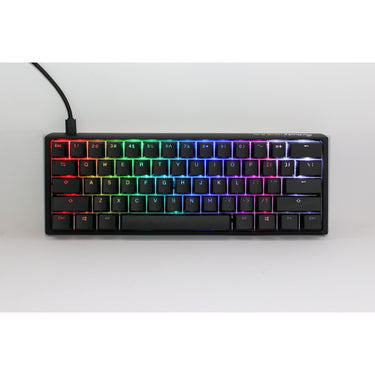 Ducky one 3 classic mini rgb mechanisch toetsenbord (zwart, us lay-out (qwerty), cherry mx silent red, 60%, rgb led, double-shot pbt, hot-swappable, quack mechanics)