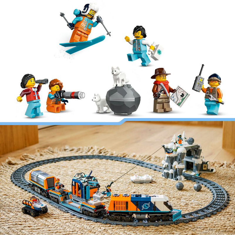 Load image into Gallery viewer, Lego city 60470 onderzoekstrein op de noordpool

